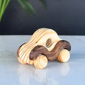Handcrafted Wooden Push and Pull Car Toy